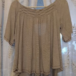 Vintage American Eagle Outfitters Soft , Flowy , Stretchy Black and white Top M